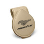 Ford Mustang Mach-E Beige Leather Magnetic Sunglass Holder Car Sun Visor Mount Clip