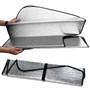 GMC in Red Logo Jumbo-Size Universal Fit Enforced Stand-Up Auto Windshield Sun Shade at Standard Size 57"x 31"
