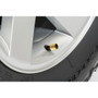 Ford Focus RS in White on Golden Cylinder-Style Aluminum Tire Valve Stem Caps