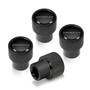 Ford Maverick on Black Premium Aluminum Tire Valve Stem Caps -Set of 4