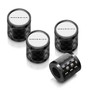 Ford Maverick White on Black Carbon Fiber Barrel Aluminum Tire Valve Stem Caps