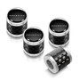 Ford Maverick in-Black on Real Carbon Fiber Barrel Silver Premium Aluminum Tire Valve Stem Caps -Set of 4