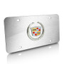 Cadillac 3D Logo Brushed Steel Auto License Plate