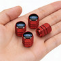 Ford Focus RS in Black on Red Hexagon Shape Aluminum Tire Valve Stem Caps