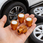 Ford Maverick in-Black on Golden Premium Aluminum Tire Valve Stem Caps -Set of 4