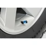 Ford Mustang Mach-E in-Black on Blue Cylinder Style Premium Aluminum Tire Valve Stem Caps -Set of 4