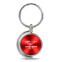 Ford Mustang GT Red Brushed Metal Spinner Key Chain