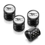 Ford Mustang Mach-E in-White on Real Carbon Fiber Barrel Premium Aluminum Tire Valve Stem Caps -Set of 4