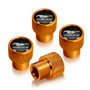 Ford Mustang Mach-E in-Black on Golden Premium Aluminum Tire Valve Stem Caps -Set of 4