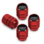 Ford Thunderbird in Black on Red Hexagon Shape Aluminum Tire Valve Stem Caps