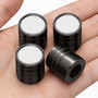 Ford Maverick in-Black on Black Cylinder-Style Premium Aluminum Tire Valve Stem Caps -Set of 4