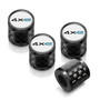 Jeep 4xe in-White on Real Carbon Fiber Barrel Premium Aluminum Tire Valve Stem Caps -Set of 4