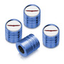 Jeep Trailhawk Logo in White on Blue Cylinder Style Aluminum Tire Valve Stem Caps