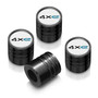 Jeep 4xe in-White on Black Cylinder-Style Premium Aluminum Tire Valve Stem Caps