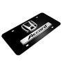Honda Accord 3D Logo Black Metal License Plate