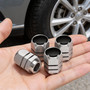 Jeep 4xe in-White on Silver Hexagon Shape Premium Aluminum Tire Valve Stem Caps -Set of 4
