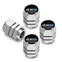 Jeep 4xe in-Black on Silver Hexagon Shape Premium Aluminum Tire Valve Stem Caps -Set of 4
