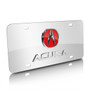 Acura 3D Red Logo and Nameplate Chrome Steel License Plate