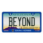 Ford Mustang Dark-Horse Blue Carbon Fiber Texture ABS Plastic Open Corner License Plate Frame