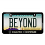 Ford Mustang Dark-Horse 3D Night Glow Luminescent Logo on Black Metal License Plate Frame