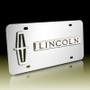 Lincoln Logo and Name on Chrome Steel License Plate