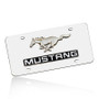 Ford Mustang Pony and Name on Chrome License Plate