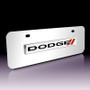 Dodge Half-size Polished Steel License Plate