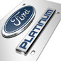 Ford F-150 Platinum Logo and Nameplate Chrome Steel License Plate