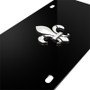 Fleur-De-Lis 3d Emblem Black Auto License Plate