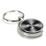 Ford Mustang in Script Gray Brushed Metal Spinner Key Chain