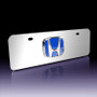 Honda 3D Blue Logo Half-size Chrome Steel License Plate