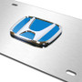 Honda Blue 3D Logo Brushed Stainless Steel License Plate