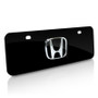 Honda 3D Logo Black Half-size Metal License Plate, Official Licensed