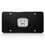 Honda 3D Chrome Logo Genuine Black Carbon Fiber License Plate