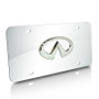 Infiniti Chrome Logo On Stainless Steel License Plate