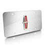 Lincoln 3D Logo Brushed Steel Auto License Plate