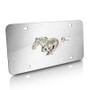 Ford Mustang 3D Pony Brushed Steel Auto License Plate, Official Licensed