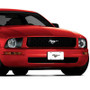 Ford Mustang Black Pearl Pony on Chrome Steel License Plate