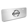 Nissan 3d Logo Half-size Chrome Steel License Plate