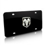 Dodge Ram 3D Logo Black Steel License Plate, Official Licensed