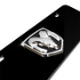 Dodge RAM 3D Logo Half-size Black Metal Auto License Plate