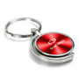 Chevrolet Silverado Red Brushed Metal Spinner Key Chain