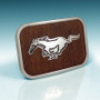 Ford Mustang Walnut Metal Frame Buckle