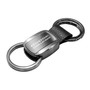 Dodge Charger Black Chrome Metal with Genuine Leather Accent Key Chain