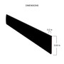 3/8" Tape on 14 Feet Black J Shape Door Guard Edge Trim