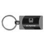 Honda Civic Two Tone Gun-Metal Rectangular Key Chain Key Fob