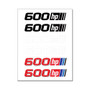 600 Horsepower 6 Vinyl Graphic Car Stickers Sheet