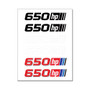 650 Horsepower 6 Vinyl Graphic Car Stickers Sheet