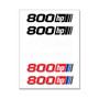 800 Horsepower 6 Vinyl Graphic Car Stickers Sheet