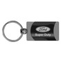 Ford Superduty Two Tone Gun-Metal Rectangular Key Chain Key Fob